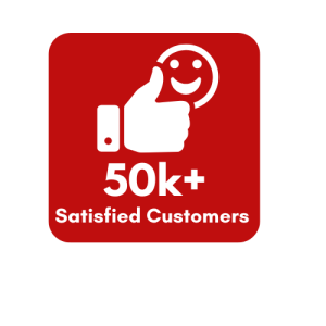 50k Satisfied Customers Graphic